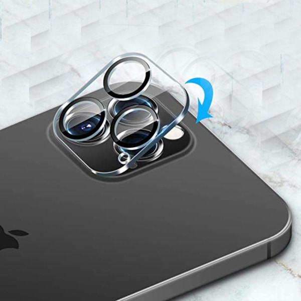 2-PACK iPhone 12 Pro Högkvalitativt Ultratunt Kameralinsskydd Transparent/Genomskinlig