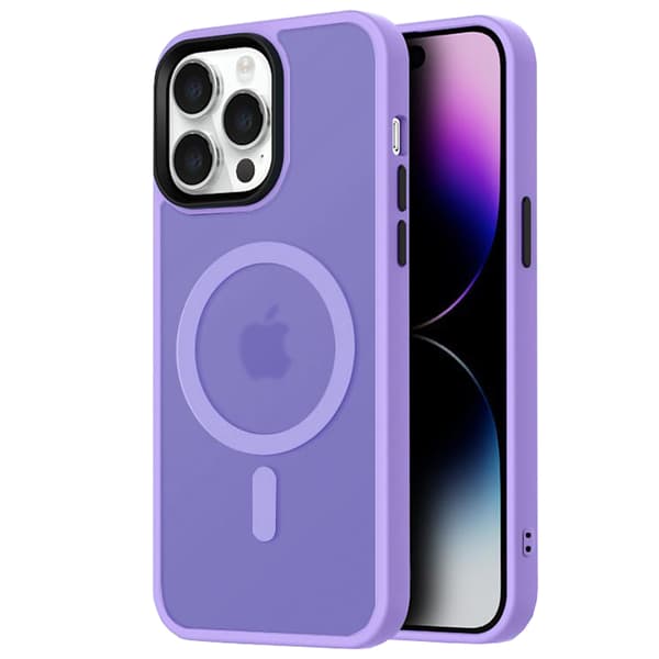 iPhone 16 Pro Max Skal - Translucent Baksida med Perfekt Passform Vinröd