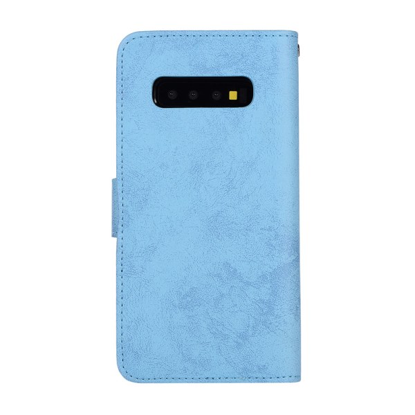 Elegant Plånboksfodral (LEMAN) - Samsung Galaxy S10 Marinblå