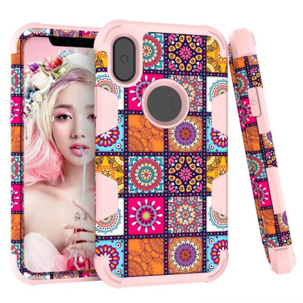 iPhone X/XS - Elegant Fodral med Maximalt Skydd Rosa Rosa