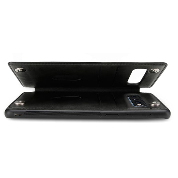 Elegant Smart Skal Kortfack (Hanman) - Samsung Galaxy S10 Plus Brun