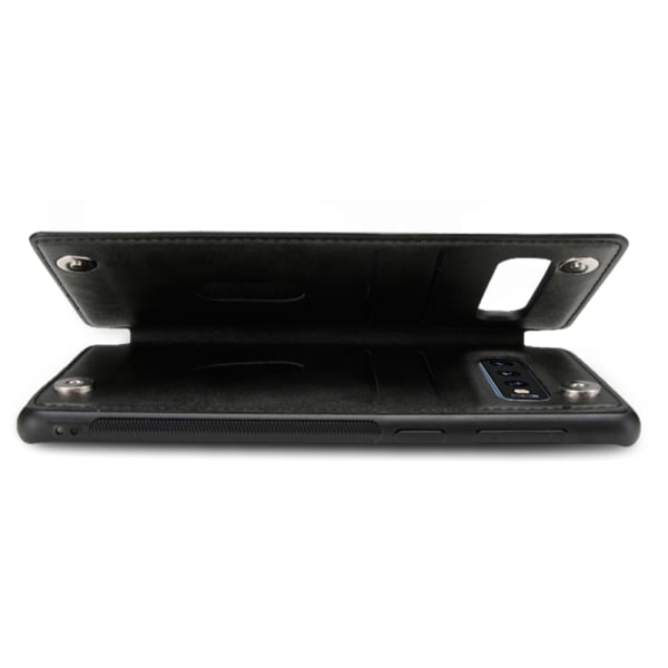 Elegant Smart Skal Kortfack (Hanman) - Samsung Galaxy S10 Plus Mörkblå