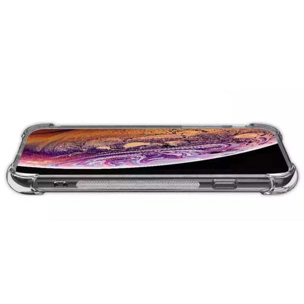iPhone 11 Pro Max - Suojaava silikonikotelo korttilokerolla (FLOVEME) Transparent/Genomskinlig