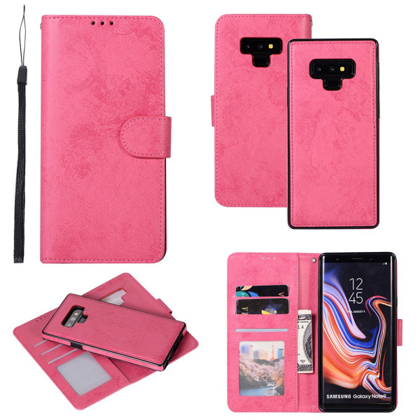 Samsung Galaxy Note 9 - Fodral Dubbelfunktion (LEMAN) Rosa