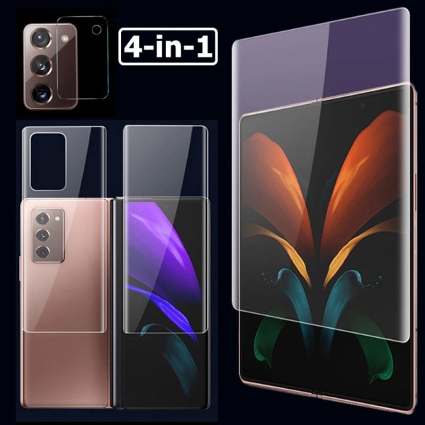 4-in-1 Samsung Galaxy Z Fold 2 Hydrogel Skärmskydd Transparent/Genomskinlig