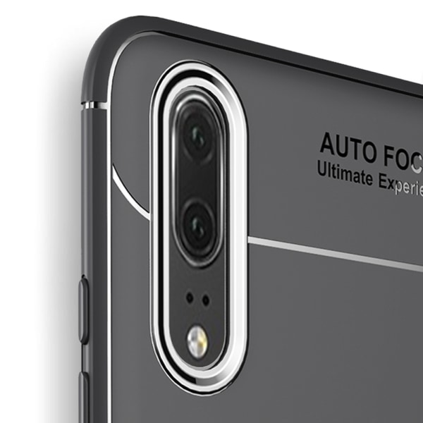 Autofokusdeksel med ringholder - Huawei P20 Pro Röd/Röd