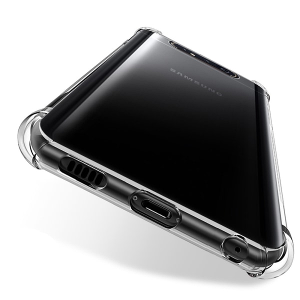 Støtdempende silikondeksel (FLOVEME) - Samsung Galaxy A80 Transparent/Genomskinlig