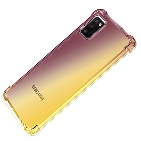 Samsung Galaxy A41 - Beskyttende Silikone Cover FLOVEME Blå/Rosa