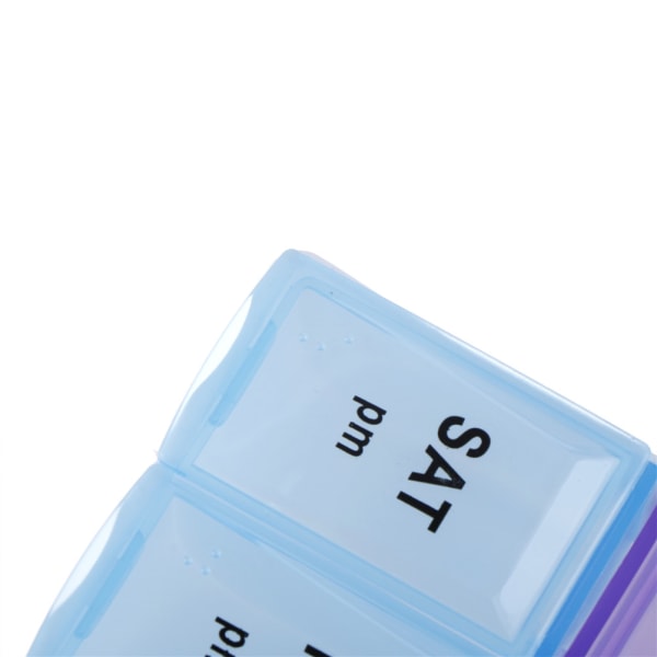 Praktiskt 14 Fack Medicinask Tablettask Dosett L