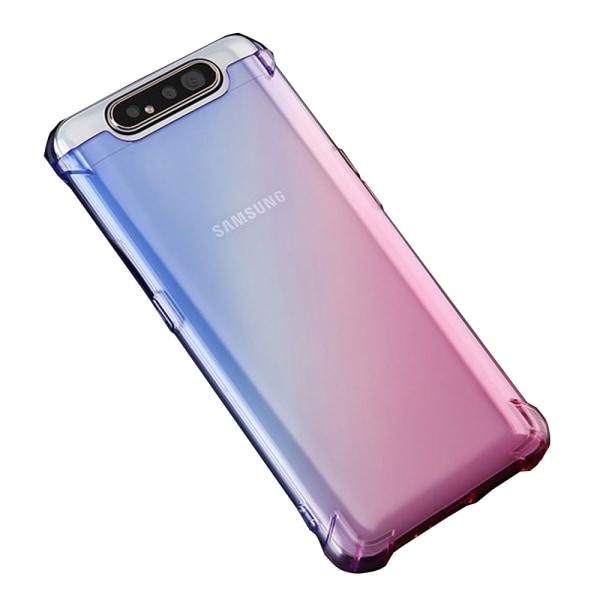 Samsung Galaxy A80 - Hållbart Silikonskal Tjocka Hörn FLOVEME Rosa/Lila