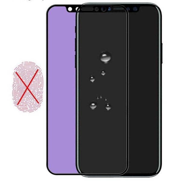 iPhone X/XS 2-PACK Skärmskydd Anti-Blueray 2.5D Carbon 9H 0,3mm Transparent/Genomskinlig