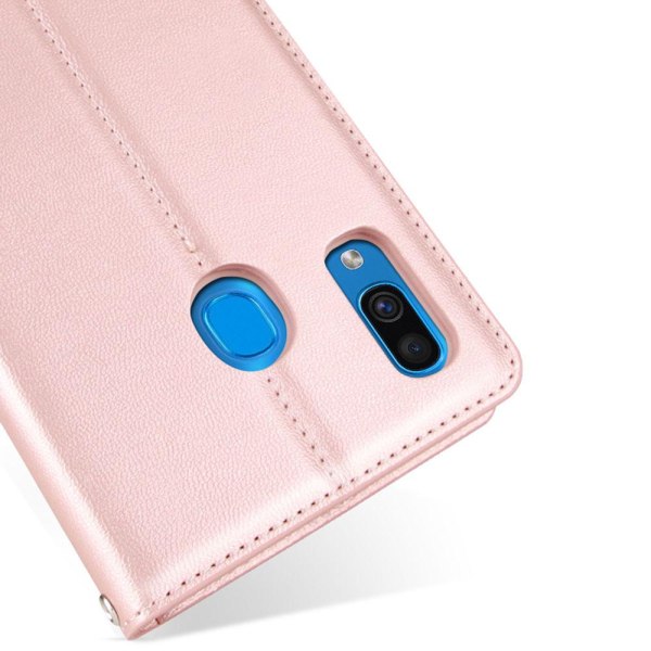 Samsung Galaxy A20E - Elegant Praktiskt Plånboksfodral (HANMAN) Svart