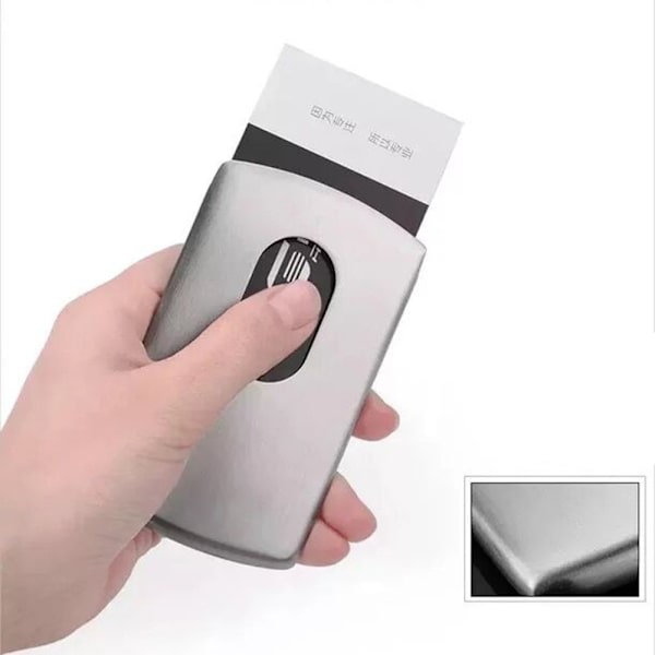 Korthållare (Rostfritt Stål) Leman Silver Silver