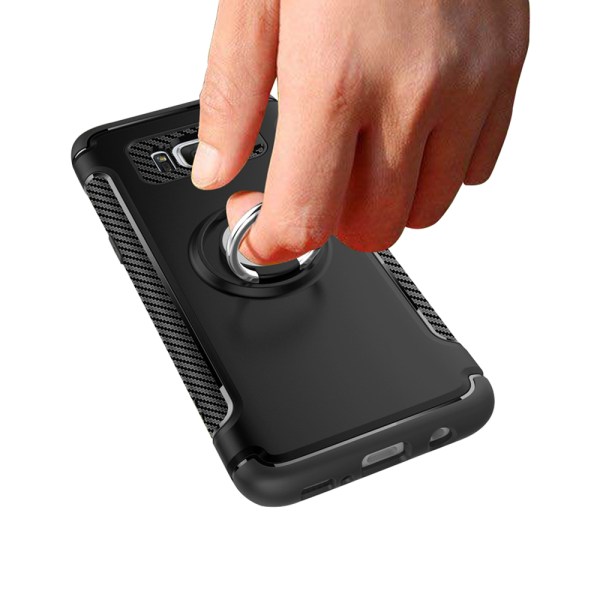 Samsung Galaxy S8+ - ODOR Skyddande Skal med Ringholder Grå