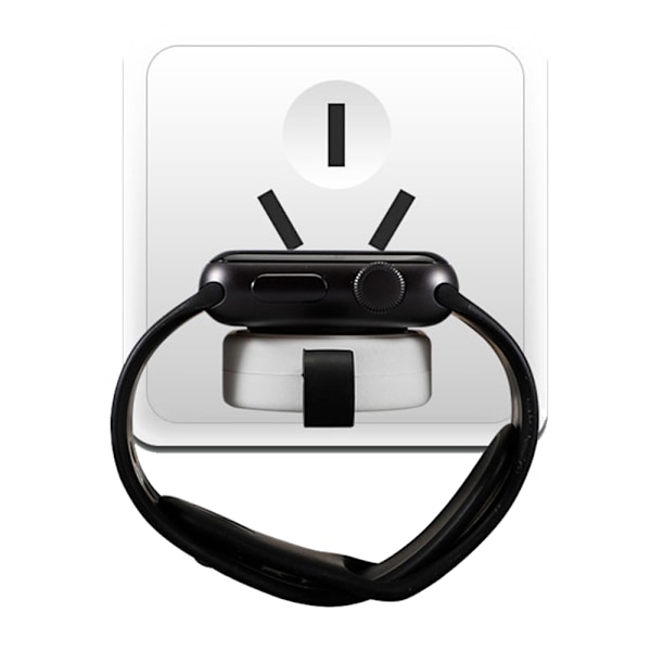 Portabel Mini Trådlösladdare för iWatch Svart
