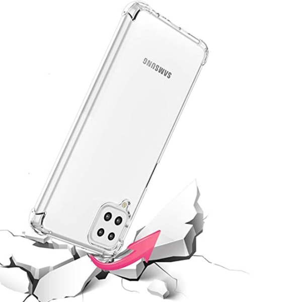 Samsung Galaxy A12 - Elegant stødabsorberende Floveme silikonetu Transparent/Genomskinlig