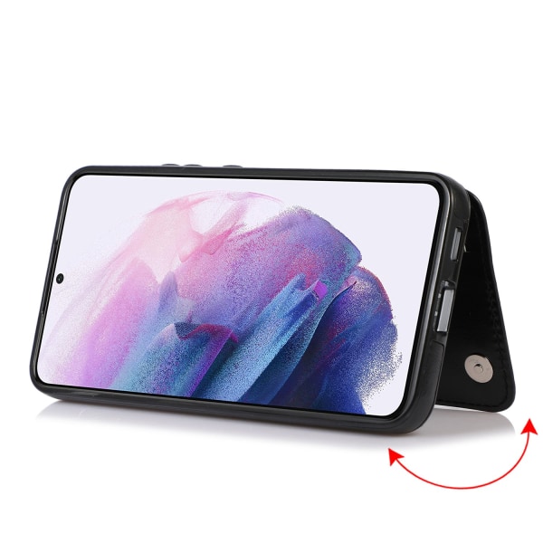 Samsung Galaxy S22 - Stilig deksel med kortholder Röd