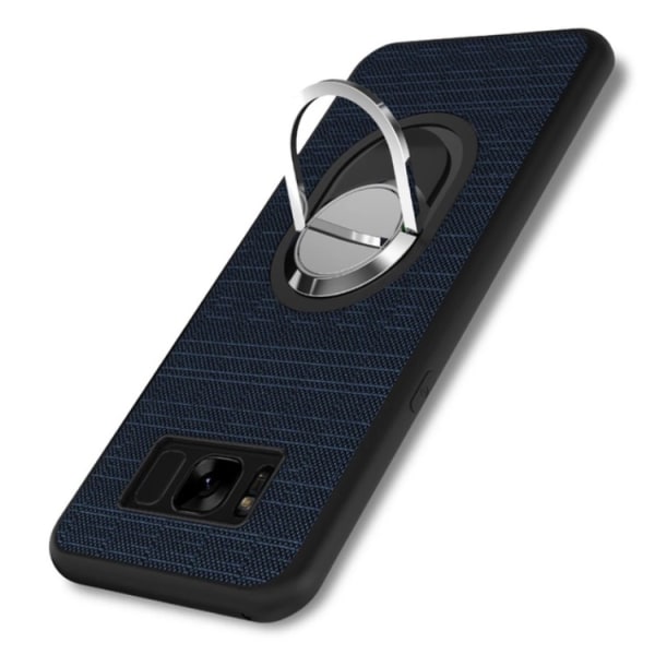 Galaxy S7 edge Silikonskal med Ringhållare Gråsvart