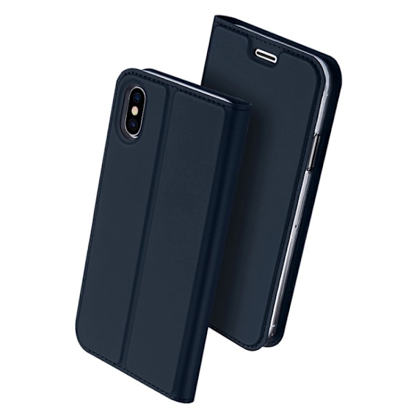 Stilrent Fodral med Kortfack (SKIN Pro SERIES) till iPhone X/XS Guld
