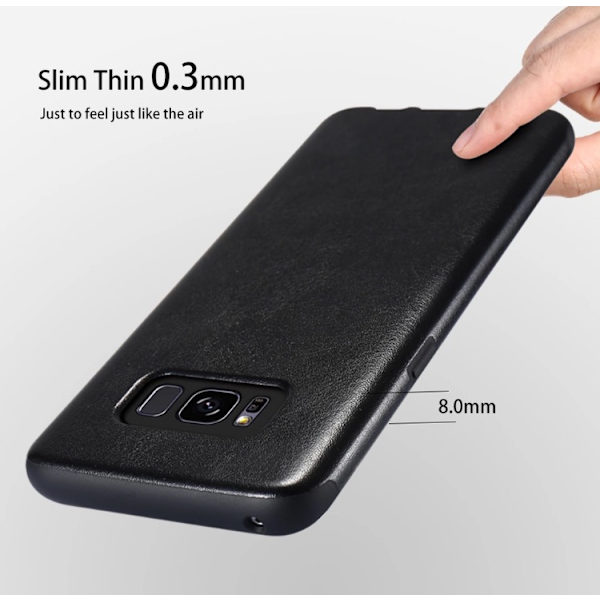 Samsung Galaxy S8+ - NKOBEE Stilrent L�derskal (ORIGINAL) Svart