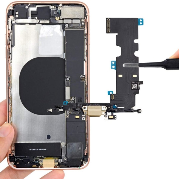 iPhone 6S PLUS - Reservedel Ladeport Hodetelefonport Vit