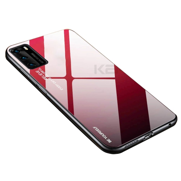Huawei P40 - Genomtänkt Nkobee Skyddsskal Svart/Röd