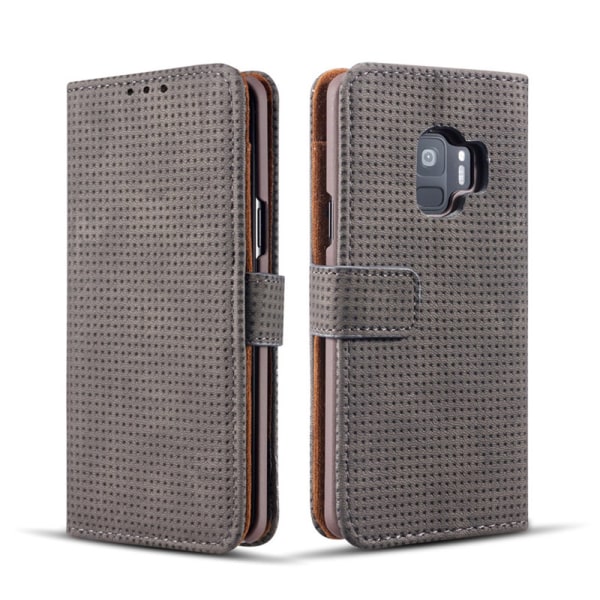 Stilrent -Vintage Mesh- Plånboksfodral för Samsung Galaxy S9+ Blå