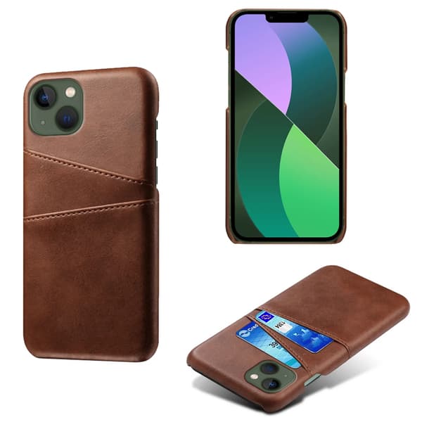 SUTENIS iPhone 15 Skal med Kortfack Röd