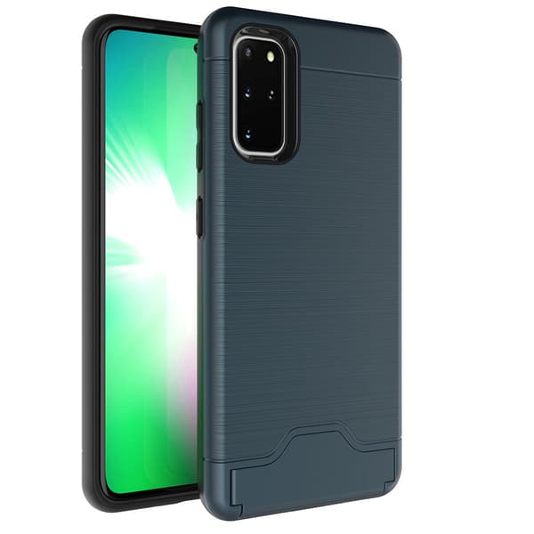 Genomtänkt Skal med Kortfack - Samsung Galaxy S20 Plus Grön