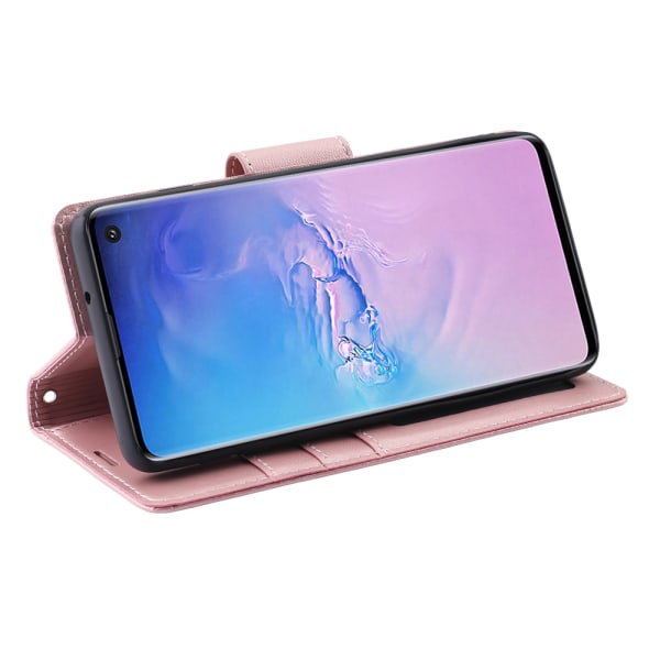 Samsung Galaxy S10 - Stilfuldt 2 i 1 pung etui HANMAN Svart