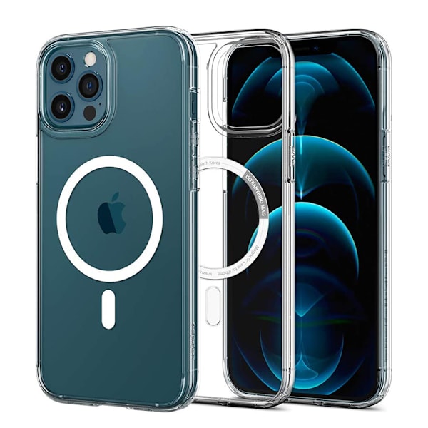 Magneettinen suojakotelo langattomalla latauksella iPhone 13 Prolle Transparent