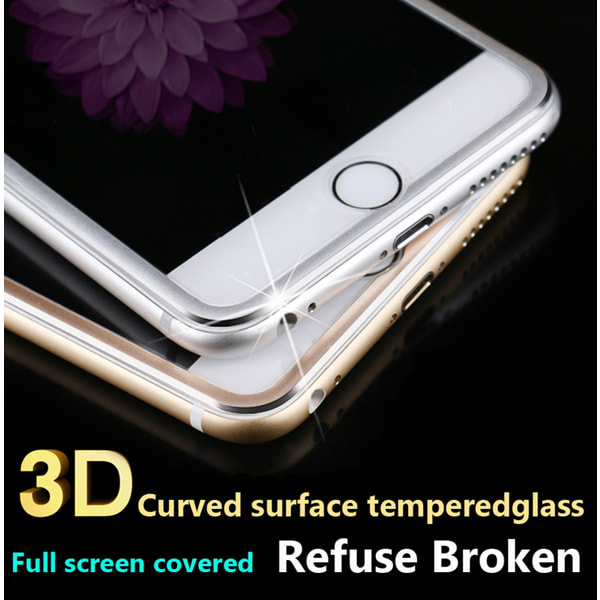 iPhone 7 Plus ProGuard skærmbeskytter 3D aluminiumsramme Silver