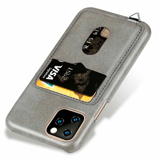iPhone 11 Pro Max - Elegant Smart Skal med Korthållare Havsgrön