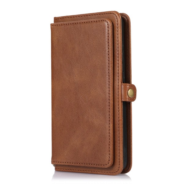 Samsung Galaxy S21 FE - Robust praktisk 2-1 pung etui Svart