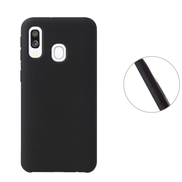 Elegant Smidigt Silikonskal - Samsung Galaxy A40 Mörkblå