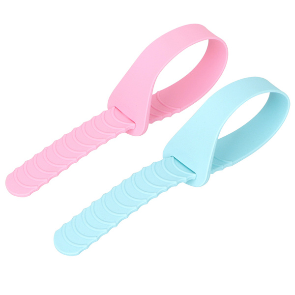 Pratiskt Silikon Toalettsits Handtag Rosa
