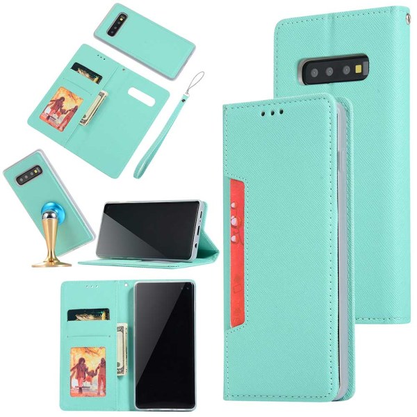 Plånboksfodral - Samsung Galaxy S10 Plus Grön