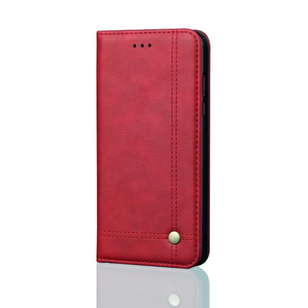 LEMAN Stilfuldt pung etui til Huawei P20 Röd