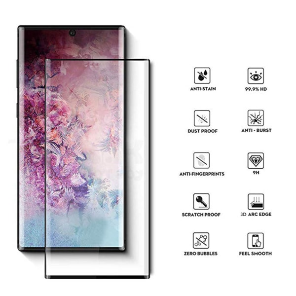 Samsung Galaxy Note10+ 2-PACK Skærmbeskytter 3D 9H HD-Clear Transparent/Genomskinlig
