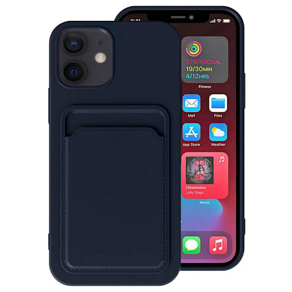 iPhone 11 - Funktionellt Skal med Korthållare (Floveme) Rosa