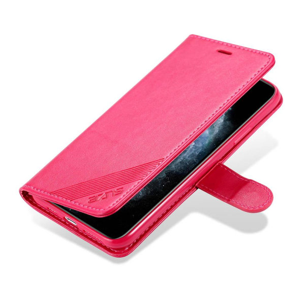 iPhone 12 Mini - Genomt�nkt Pl�nboksfodral (Yazunshi) Röd