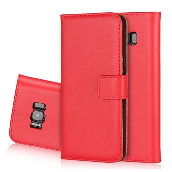 Sileä lompakkokotelo (nahka) - Samsung Galaxy S9+ Röd