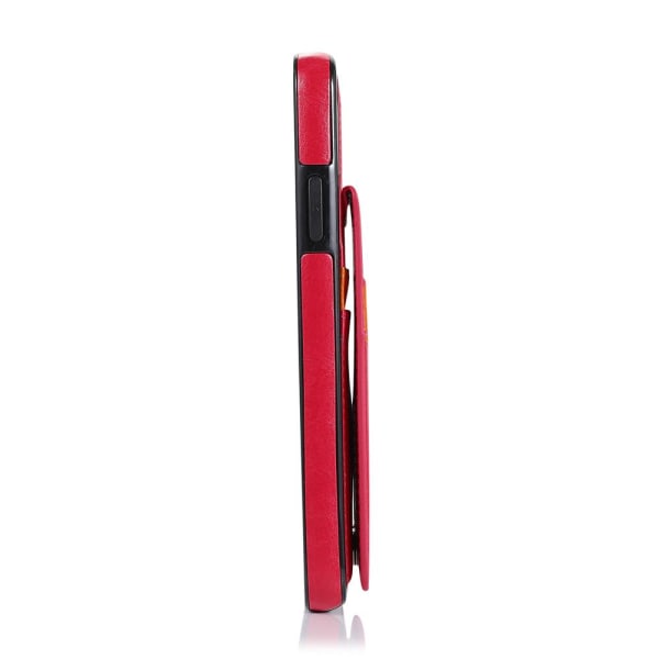 iPhone 12 Pro Max - Stilfuldt praktisk etui med kortholder (L Röd