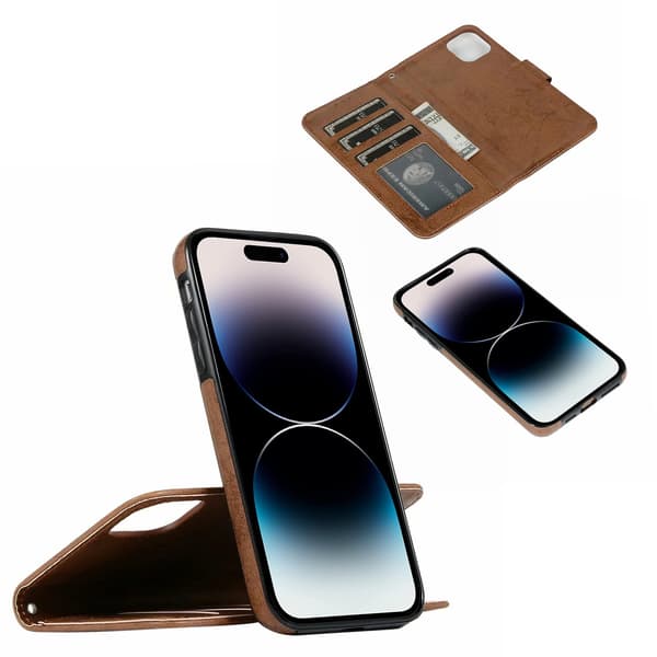 iPhone 14 Pro Max - Professionellt Leman Plånboksfodral Svart