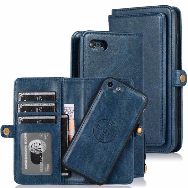 Professionelt Dual Wallet Cover - iPhone SE 2020 Mörkgrön