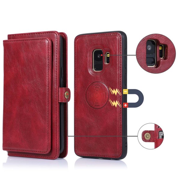 Eksklusivt og godt laget lommebokdeksel - Samsung Galaxy S9 Röd
