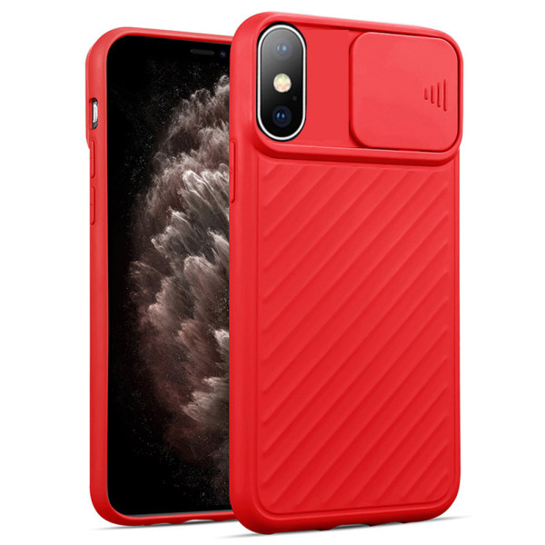 Kansi KAMERAN SUOJAUS - iPhone XS MAX Röd