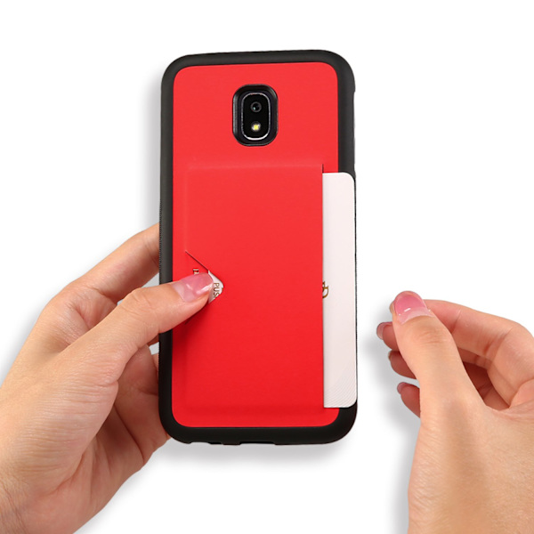 Smart Skal med Kortplats för Samsung Galaxy J3 2017 (POCARD) Svart