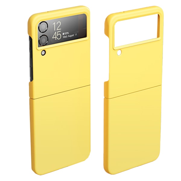 Iskuja vaimentava mattakova PC-kotelo Samsung Galaxy Z Flip 4:lle Yellow