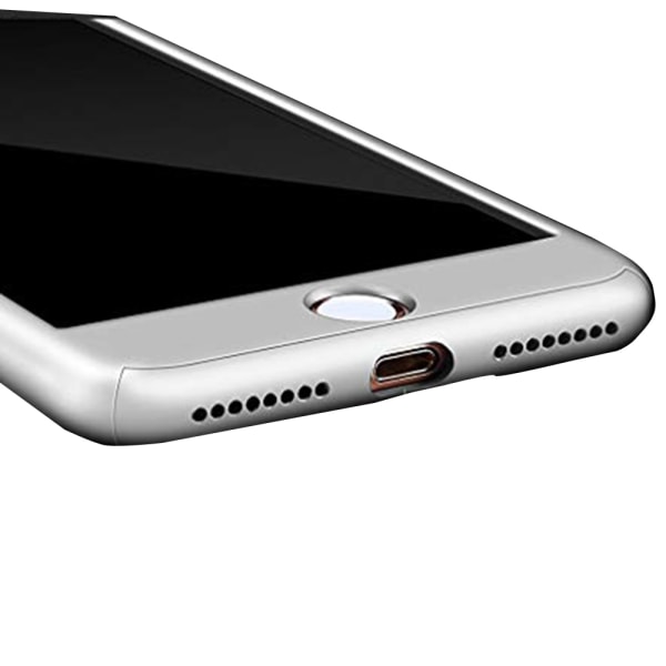 Praktisk beskyttelsesdeksel til iPhone 7 PLUS (foran og bak) GRÅ Silver/Grå